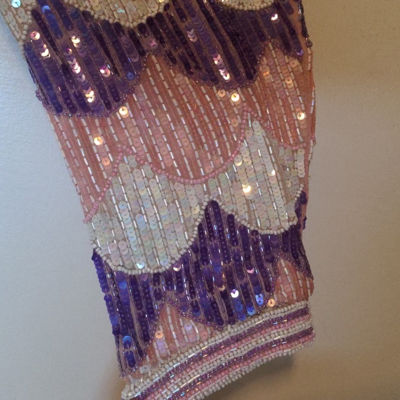 VTG Vintage Saks Fifth Avenue sequin long sleeve, large - Picture 9 of 13